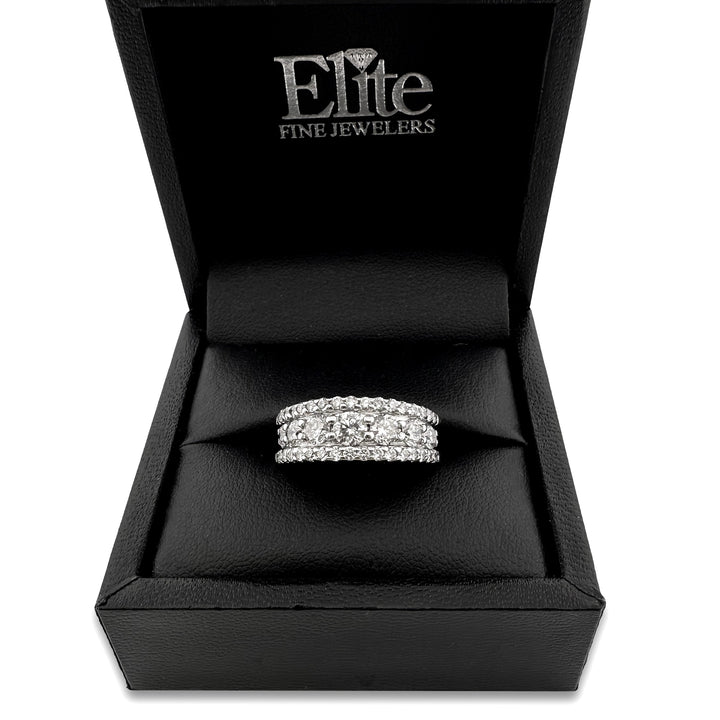 2ctw Round Brilliant Natural Diamond Band in 14k White Gold