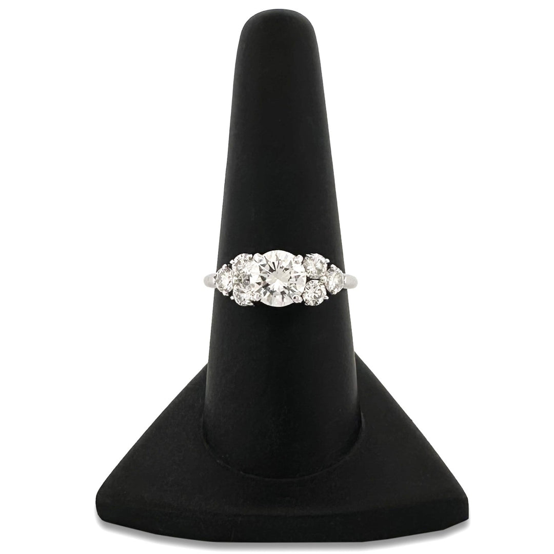 1.83ctw Round Brilliant Natural Diamond Engagement Ring in 14k White Gold