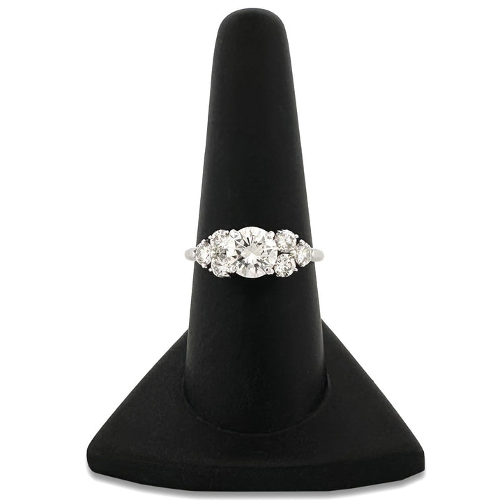 1.83ctw Round Brilliant Natural Diamond Engagement Ring in 14k White Gold