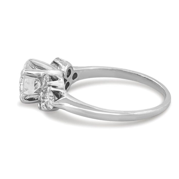 1.83ctw Round Brilliant Natural Diamond Engagement Ring in 14k White Gold