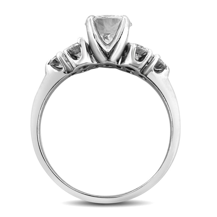 1.83ctw Round Brilliant Natural Diamond Engagement Ring in 14k White Gold