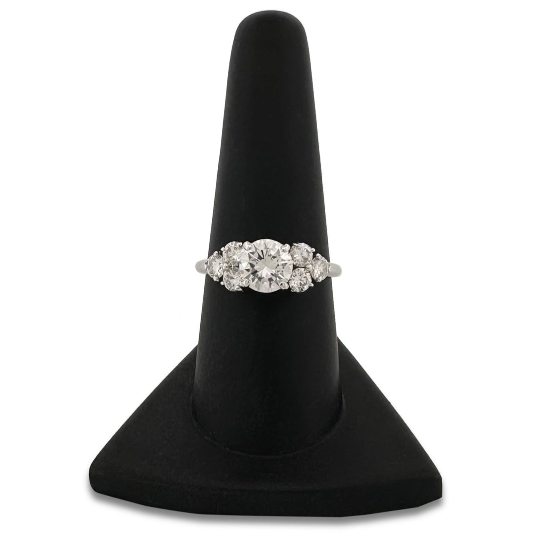 1.83ctw Round Brilliant Natural Diamond Engagement Ring in 14k White Gold