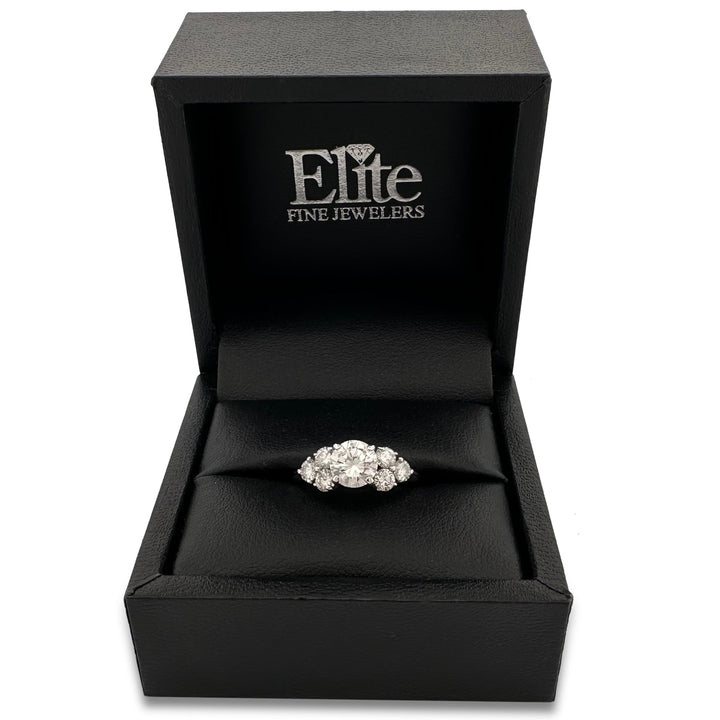 1.83ctw Round Brilliant Natural Diamond Engagement Ring in 14k White Gold