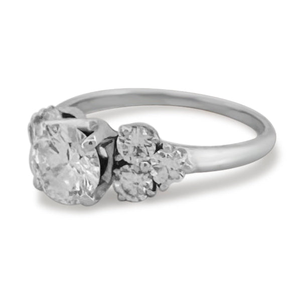 1.83ctw Round Brilliant Natural Diamond Engagement Ring in 14k White Gold