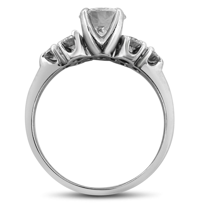 1.83ctw Round Brilliant Natural Diamond Engagement Ring in 14k White Gold