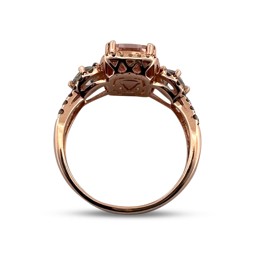 Morganite, Aquamarine & Diamond Cocktail Ring in 14k Rose Gold by Le Vian