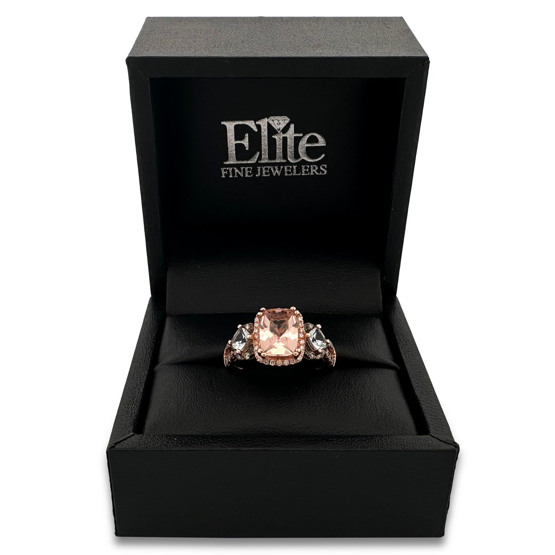 Morganite, Aquamarine & Diamond Cocktail Ring in 14k Rose Gold by Le Vian