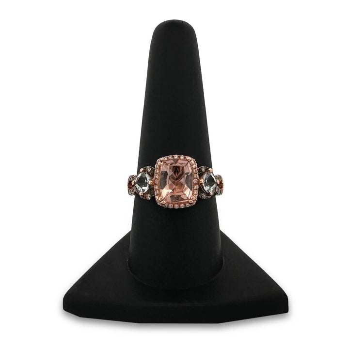 Morganite, Aquamarine & Diamond Cocktail Ring in 14k Rose Gold by Le Vian