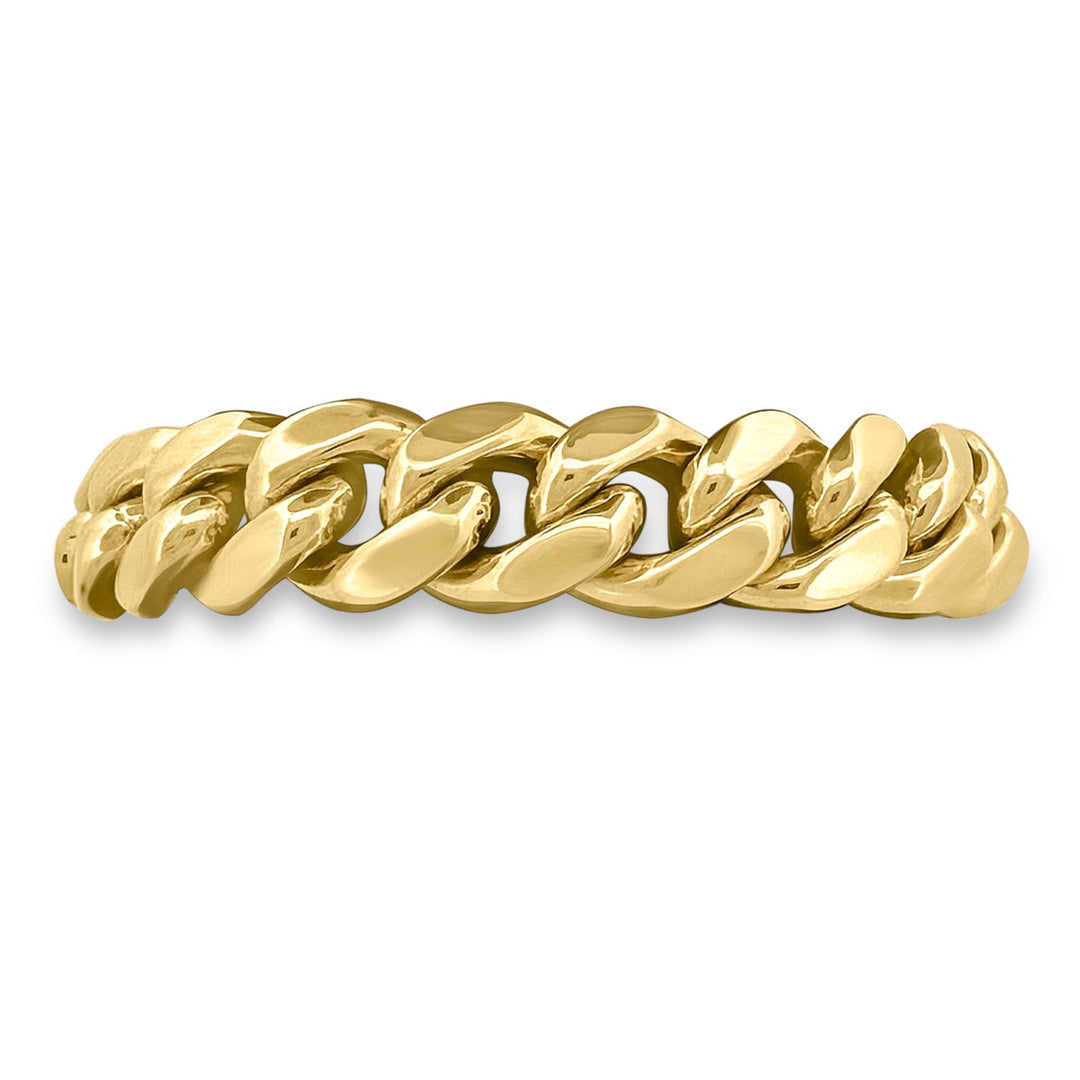 14mm Cuban Bracelet in Solid 14k Yellow Gold