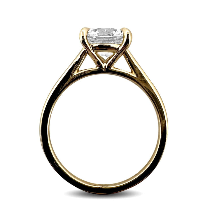 GIA Graded 2.02ct Round Brilliant Diamond Solitaire Engagement Ring in 14k Yellow Gold