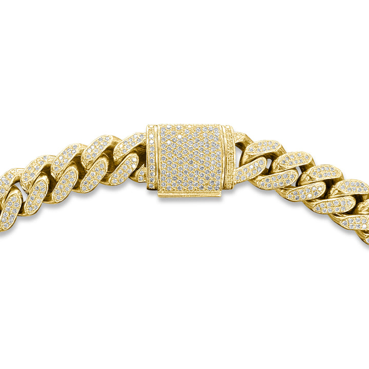 24ctw Diamond Cuban Necklace in 10k Yellow Gold