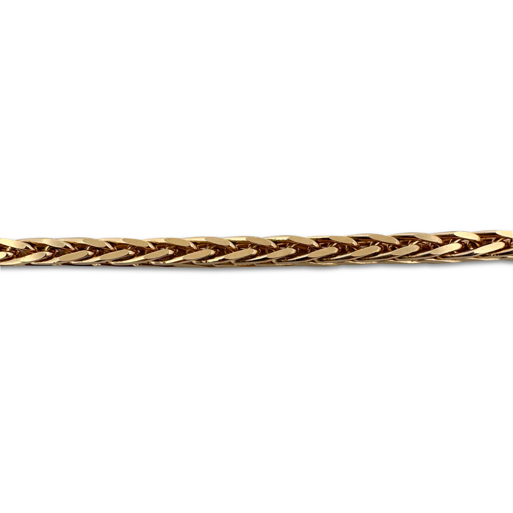 4mm Wheat Link 18" Chain Necklace in 14k Yellow Gold