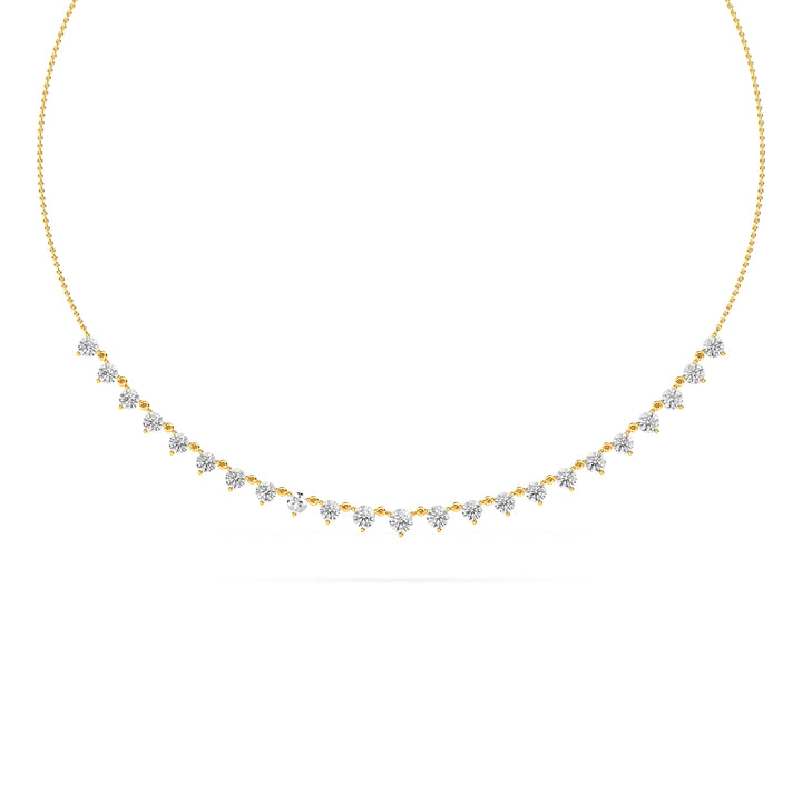 3.89ctw Round Brilliant Lab-Grown Diamond Necklace in 14k Yellow Gold