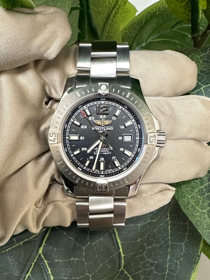 Breitling Colt 44mm Automatic Stainless Steel Bracelet Watch with Box and Papers