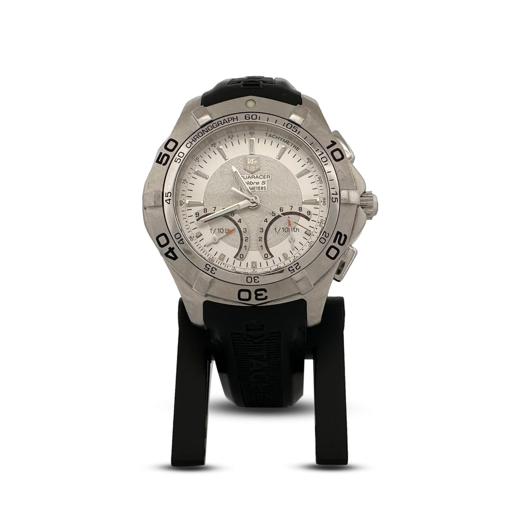 TAG Heuer Aquaracer Calibre S Quartz Stainless Steel Rubber Strap Watch