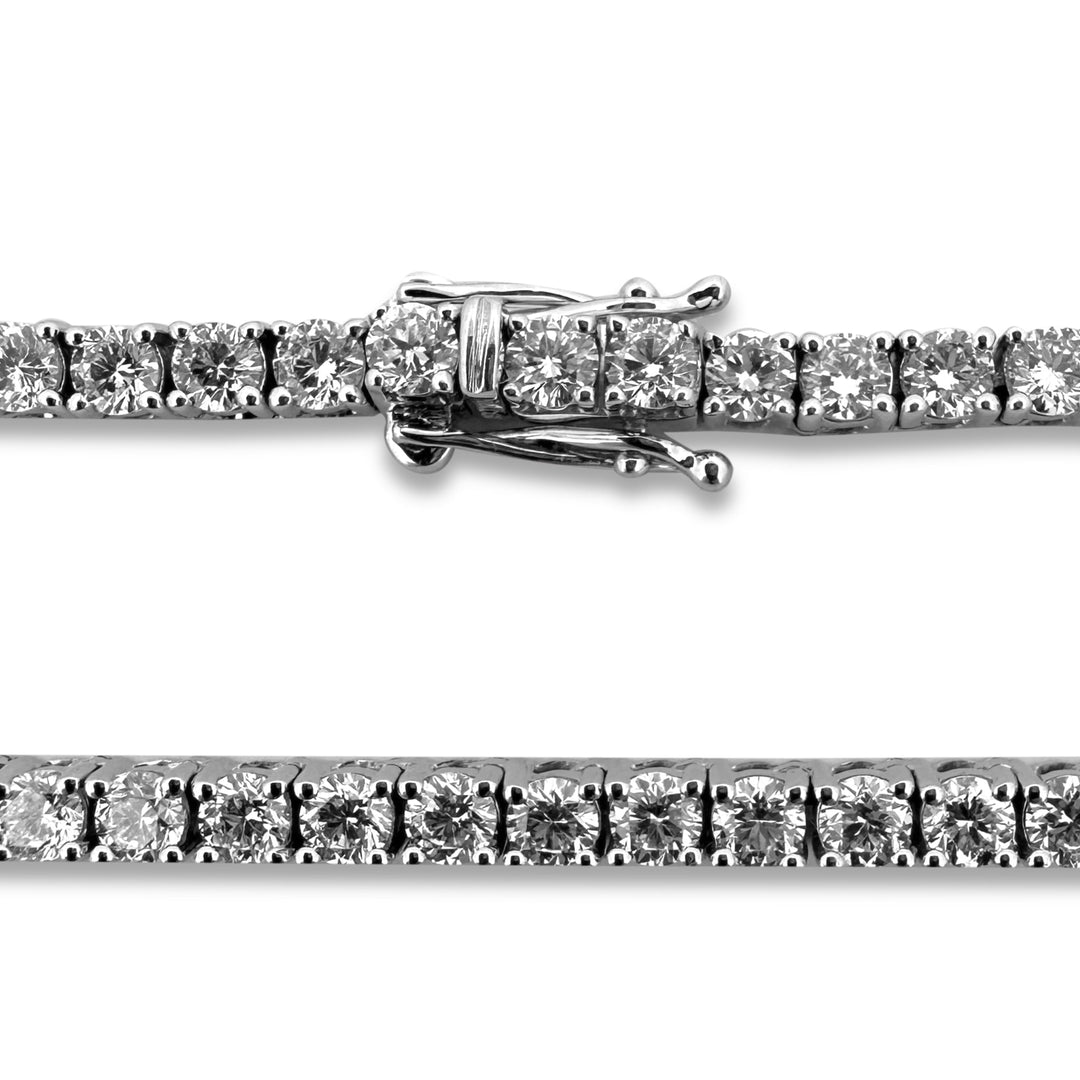 19.50ctw Round Brilliant Lab-Grown Diamond 24" Tennis Necklace in 14k Gold
