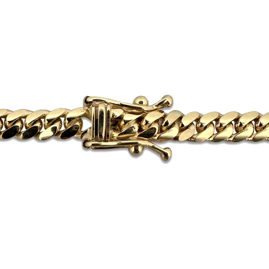 6mm Cuban Link 22.5" Chain Necklace in 14k Solid Yellow Gold
