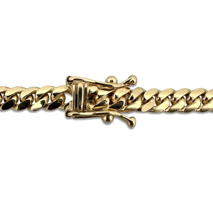 6mm Cuban Link 22.5" Chain Necklace in 14k Solid Yellow Gold