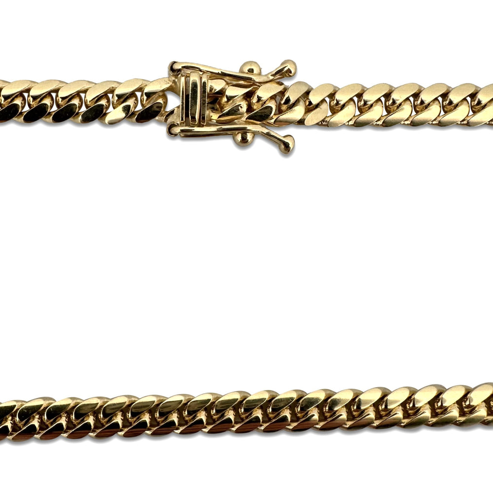 6mm Cuban Link 22.5" Chain Necklace in 14k Solid Yellow Gold
