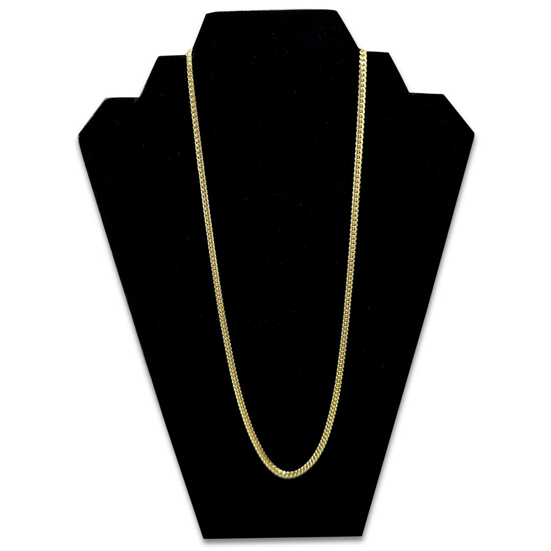 4mm Cuban Link 24" Chain Necklace in 14k Yellow Gold