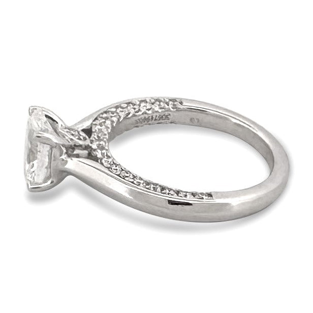 GSI Graded 2.10ctw Oval With Round Brilliants Lab-Grown Diamond Engagement Ring in 14k White Gold