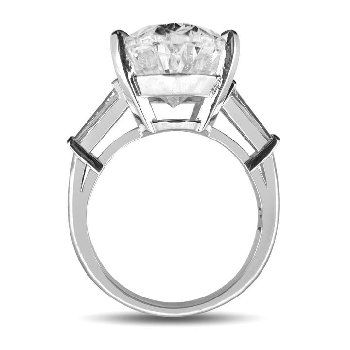 IGI Graded 5.08ct Oval Lab-Grown Diamond 3-Stone Engagement Ring in Platinum