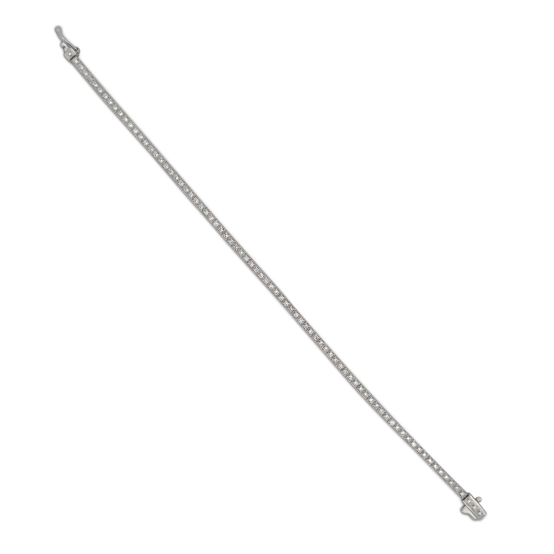 1.10ctw Round Brilliant Cut Lab-Grown Diamond Tennis Bracelet in 14k White Gold