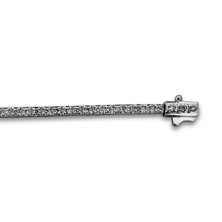 1.10ctw Round Brilliant Cut Lab-Grown Diamond Tennis Bracelet in 14k White Gold