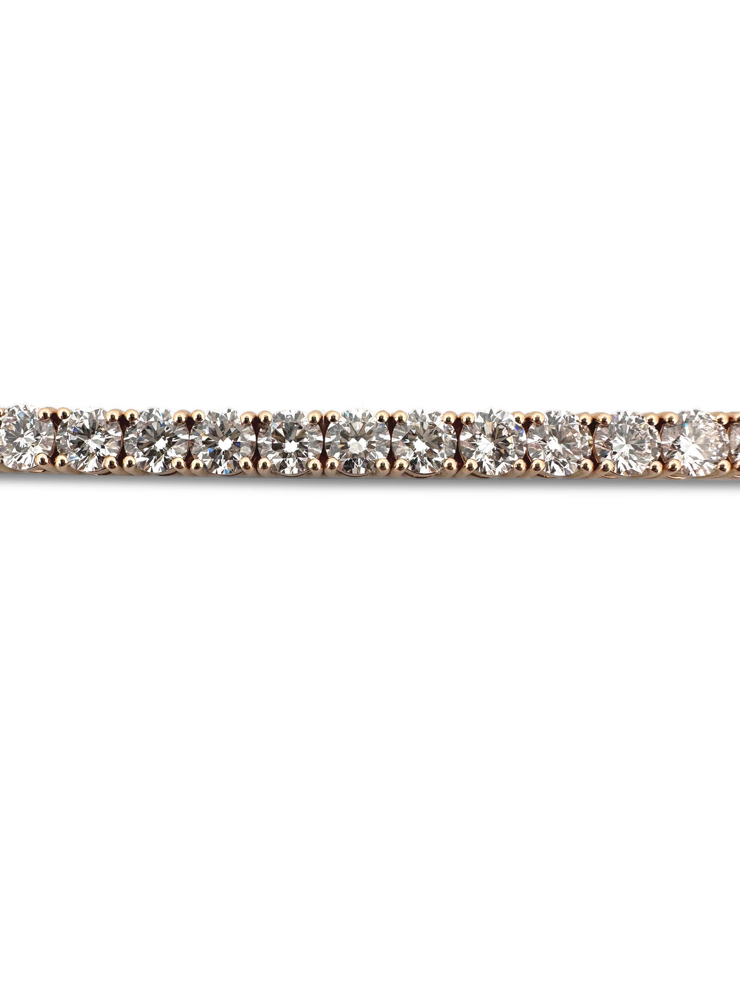 21.45ctw Round Brilliant Cut Lab-Grown Diamond Tennis Bracelet in 14k Yellow Gold