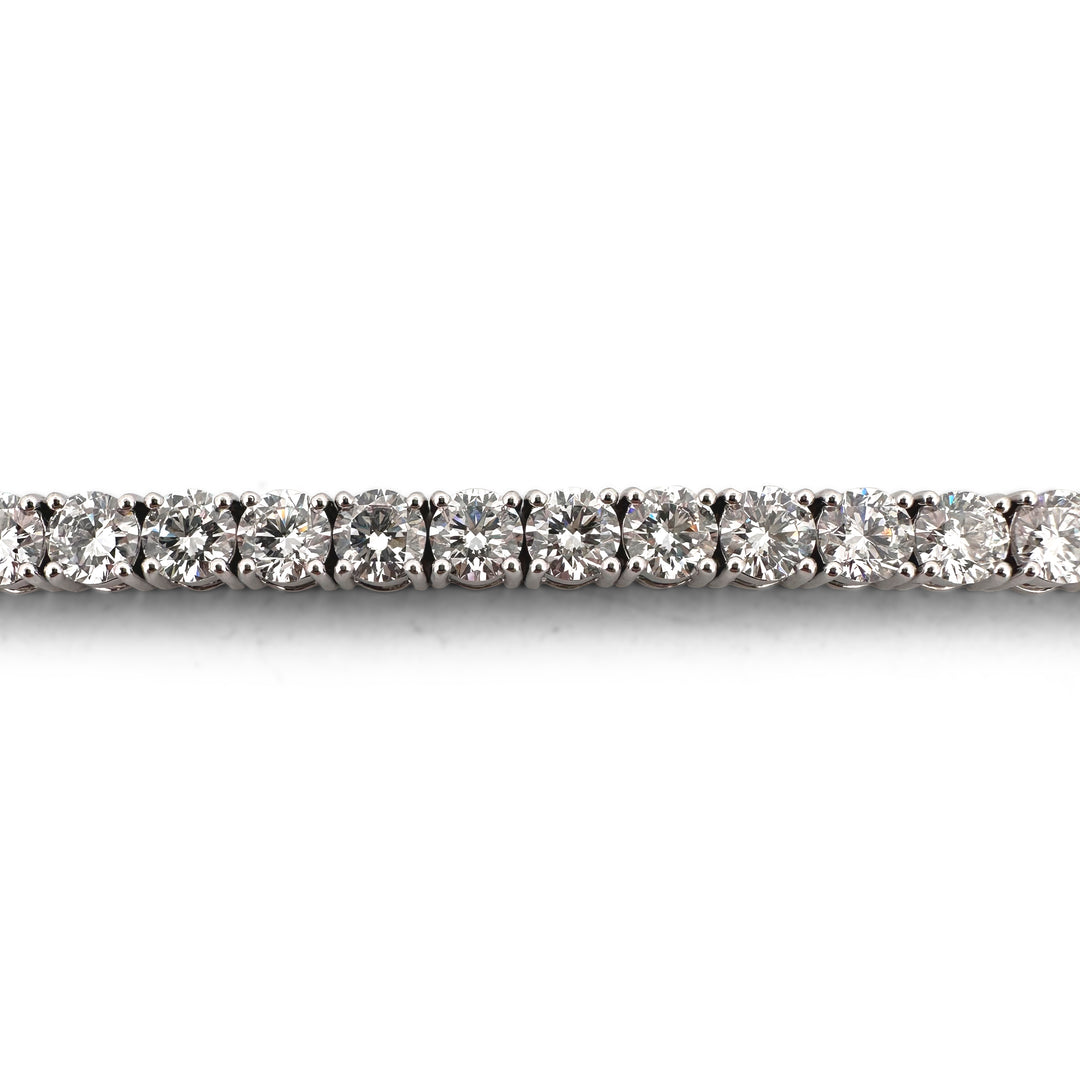 21.45ctw Round Brilliant Cut Lab-Grown Diamond Tennis Bracelet in 14k White Gold