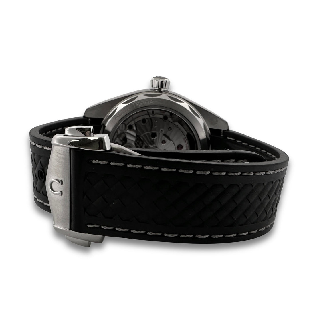 2024 Omega Seamaster Aqua Terra 41mm Stainless Steel Rubber Strap Watch with Box & Papers