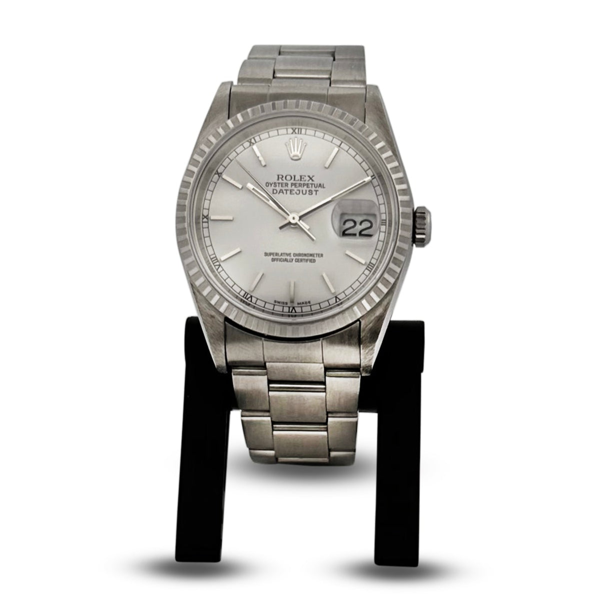付属品無しの為激安ROLEX OYSTER PERPETUAL DATEJUST 1999 Rolex Datejust 36mm Stainless Steel Oyster Bracelet Watch