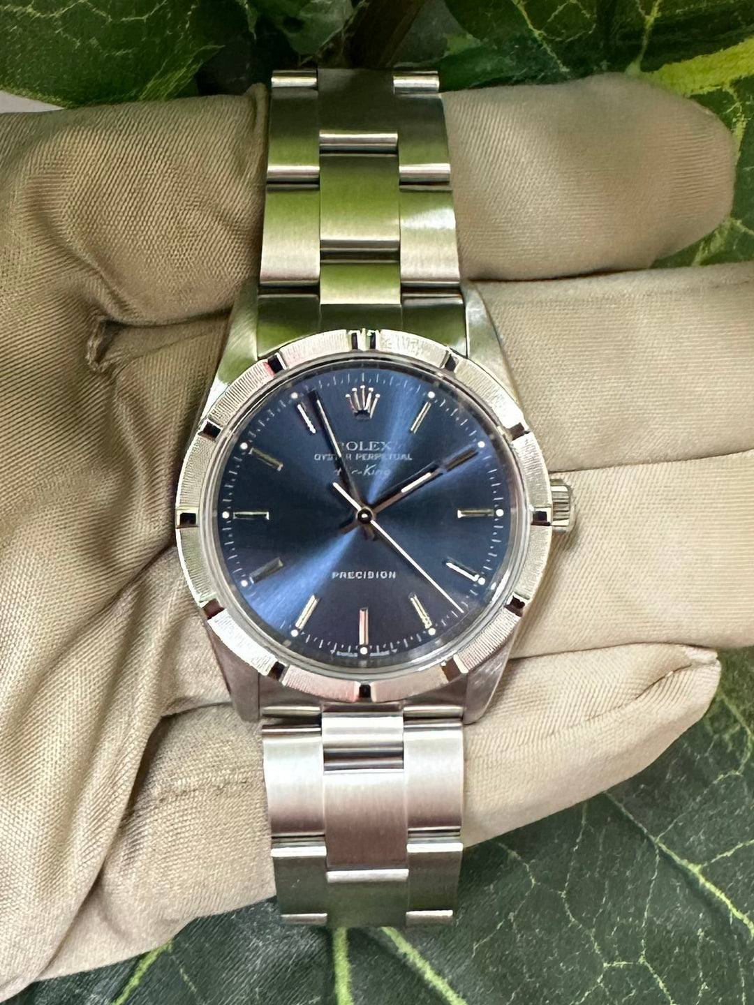 1991 Rolex Air-King 34mm Stainless Steel Oyster Band Watch with Box & Papers