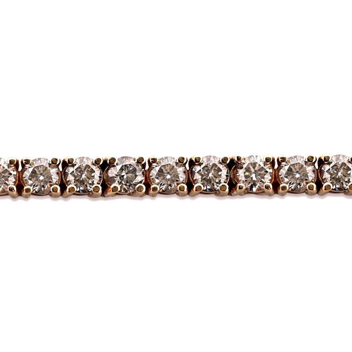 7ctw Round Brilliant Natural Diamond Tennis Bracelet in 14k Rose Gold