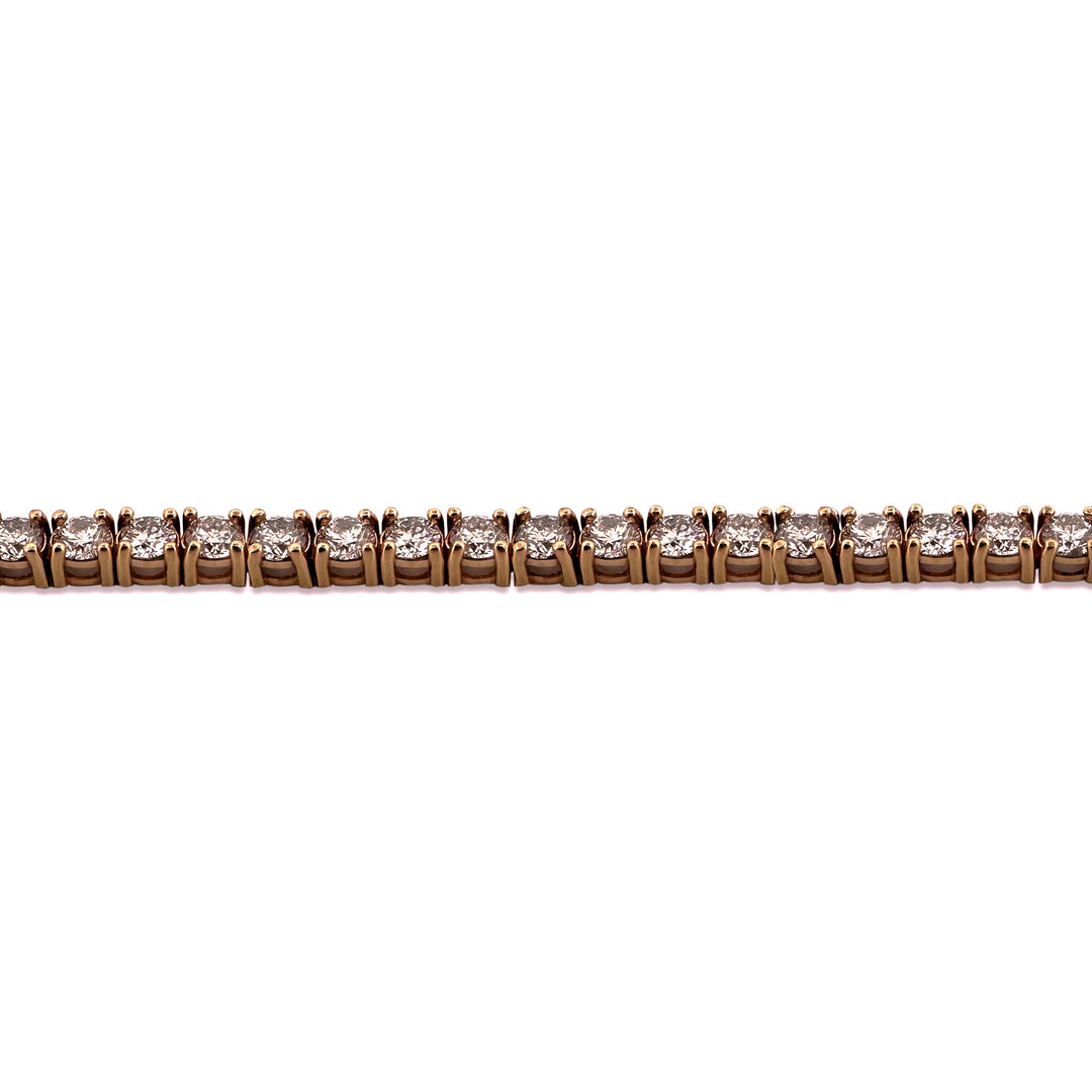 7ctw Round Brilliant Natural Diamond Tennis Bracelet in 14k Rose Gold