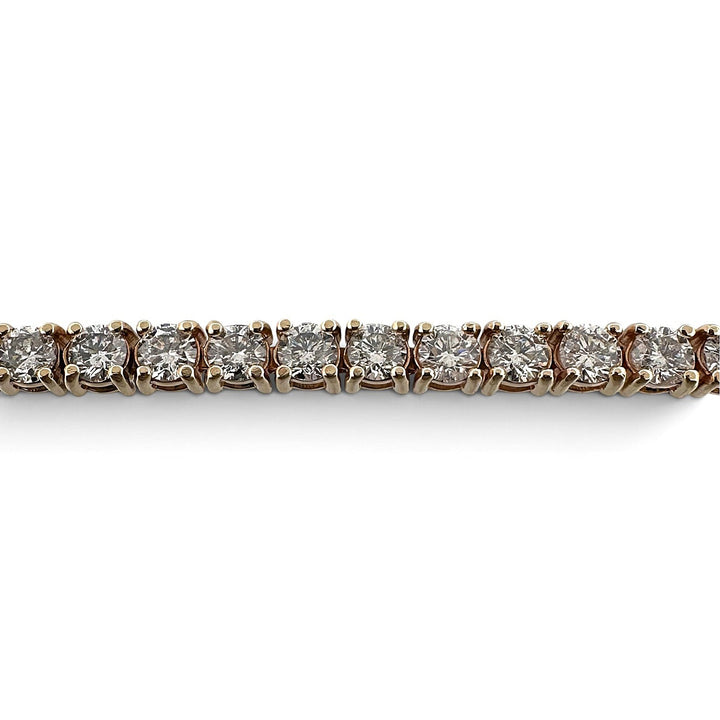 7ctw Round Brilliant Natural Diamond Tennis Bracelet in 14k Yellow Gold