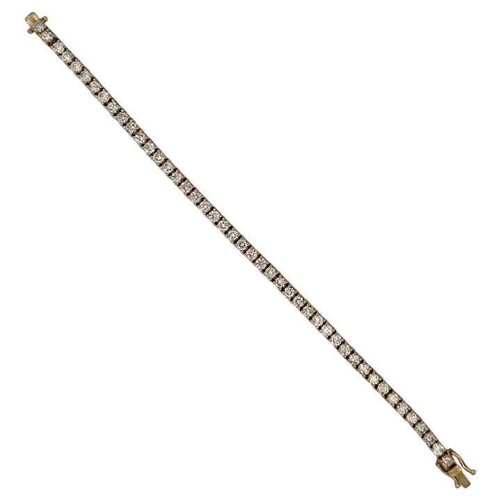 7ctw Round Brilliant Natural Diamond Tennis Bracelet in 14k Yellow Gold