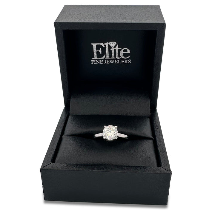 GIA Graded 1.50cts Round Brilliant Natural Diamond "First Light" Solitaire Engagement Ring in 14k White Gold