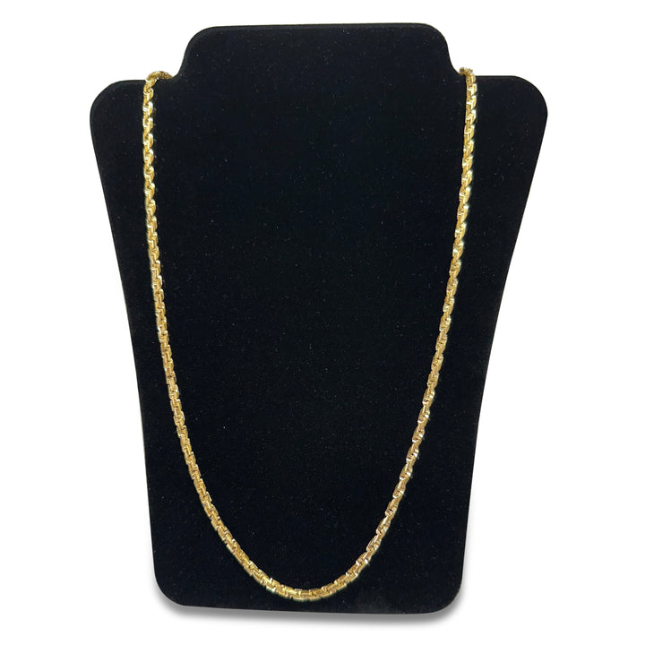 3mm Fancy Rope Chain 22" Necklace in 14k Yellow Gold