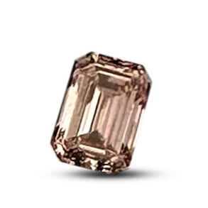 Loose 4.40 Carats Emerald Cut Fancy Brownish Pink Lab-Grown Diamond, IGI Graded