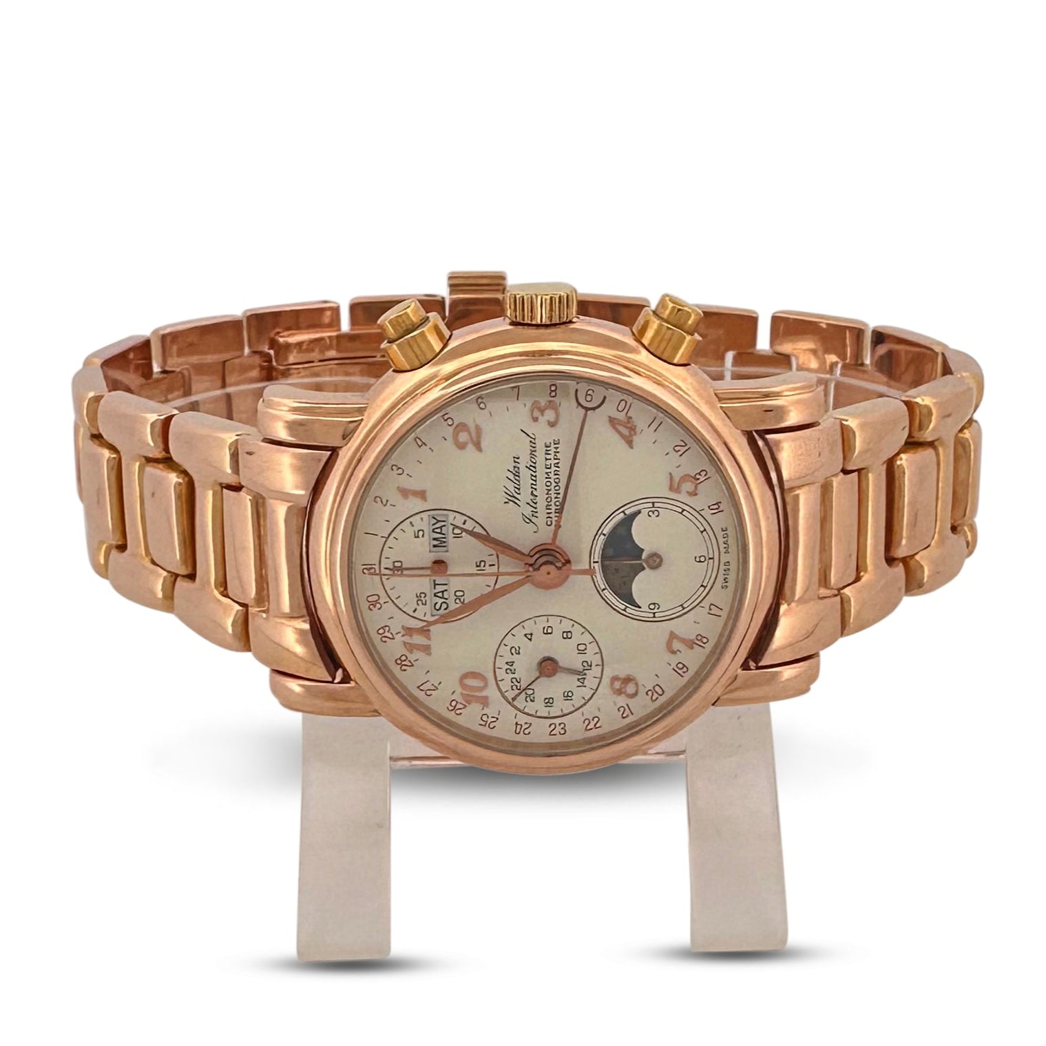 36mm Phase Moon Chronograph International Waldan ペンダント Rose Oath エランヴィタール　Large 18k Gold Rose アクセサリー