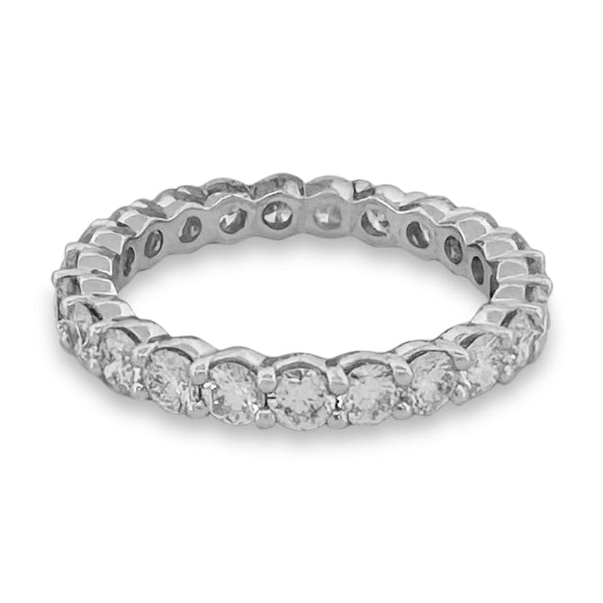 1.96ctw Round Brilliant Lab-Grown Diamond Eternity Stackable Band in 14k White Gold