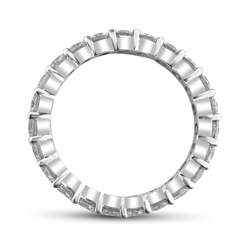 1.96ctw Round Brilliant Lab-Grown Diamond Eternity Stackable Band in 14k White Gold