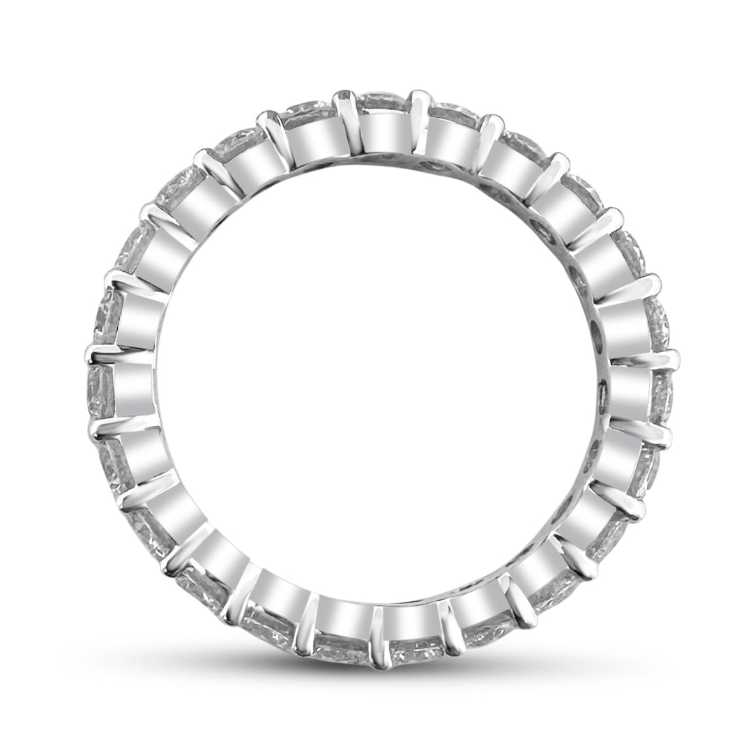 1.96ctw Round Brilliant Lab-Grown Diamond Eternity Stackable Band in 14k White Gold