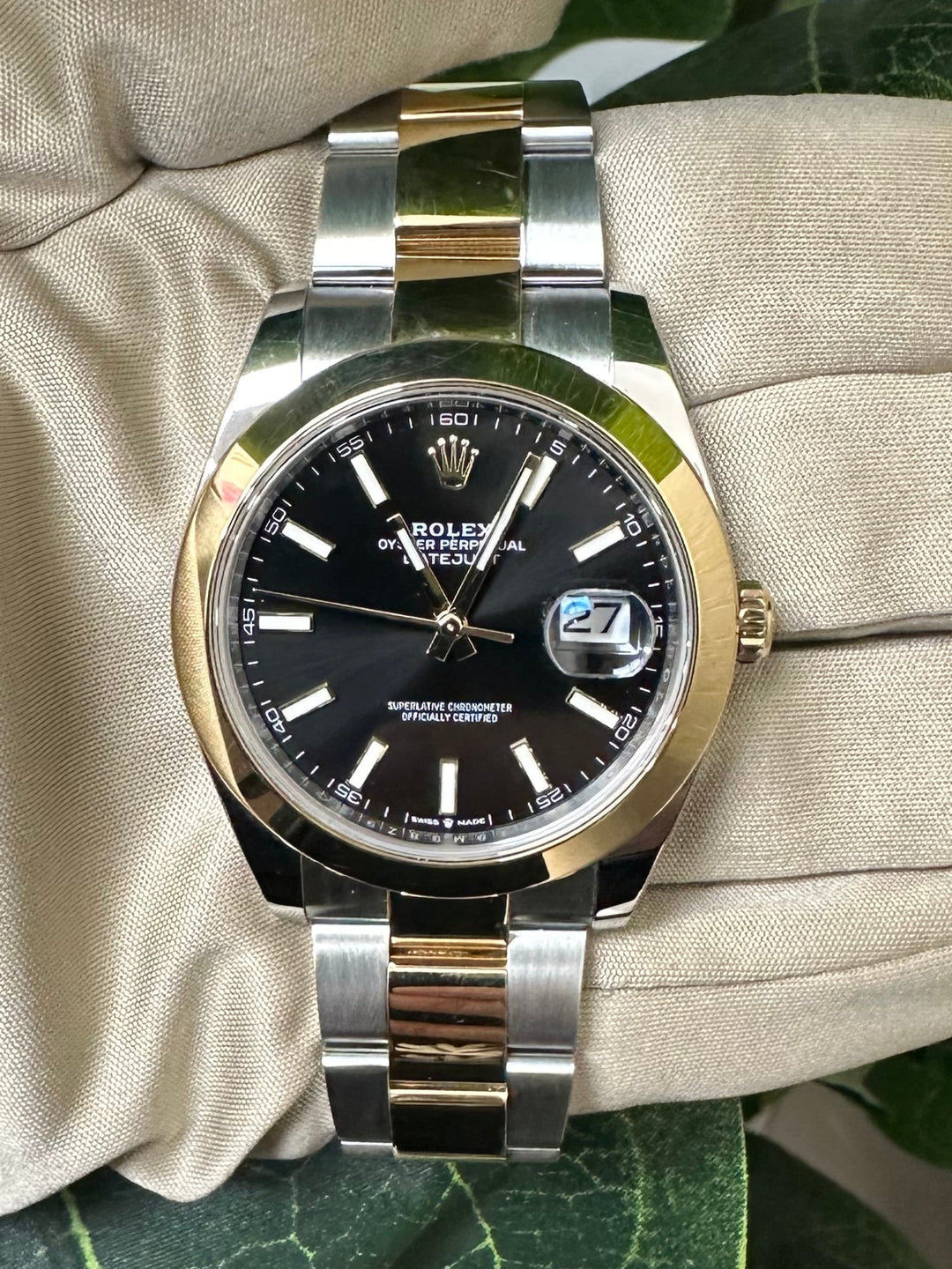 2023 Rolex Datejust 41mm Two-tone Oyster Bracelet Watch with Box & Papers