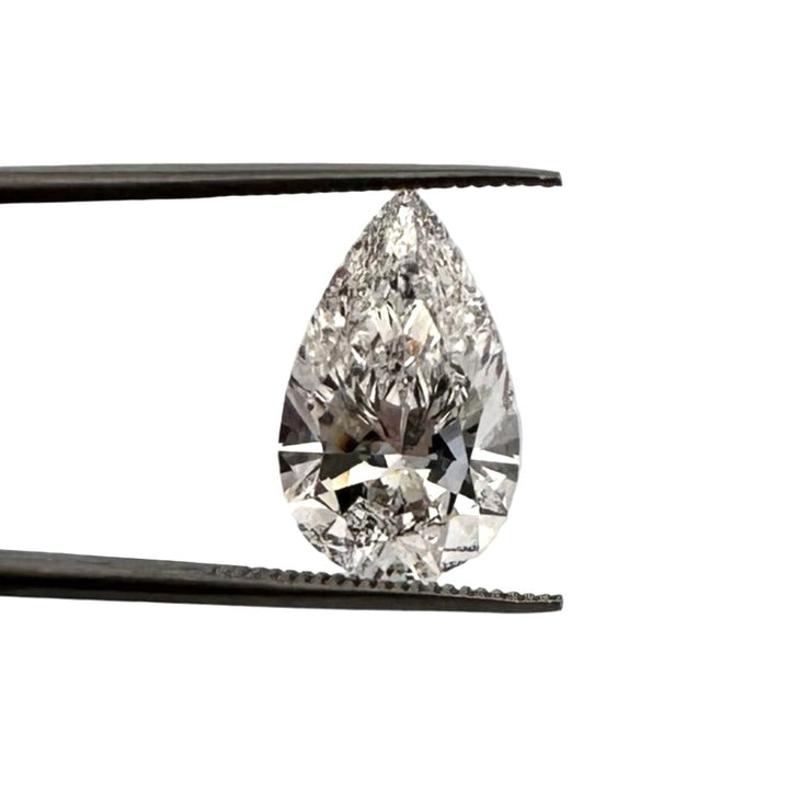 Loose IGI Graded 5.09ct Pear Lab-Grown Diamond, F Color, VVS2 Clarity