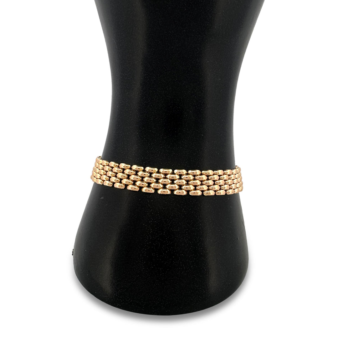 Panther Link Bracelet in 14k Yellow Gold