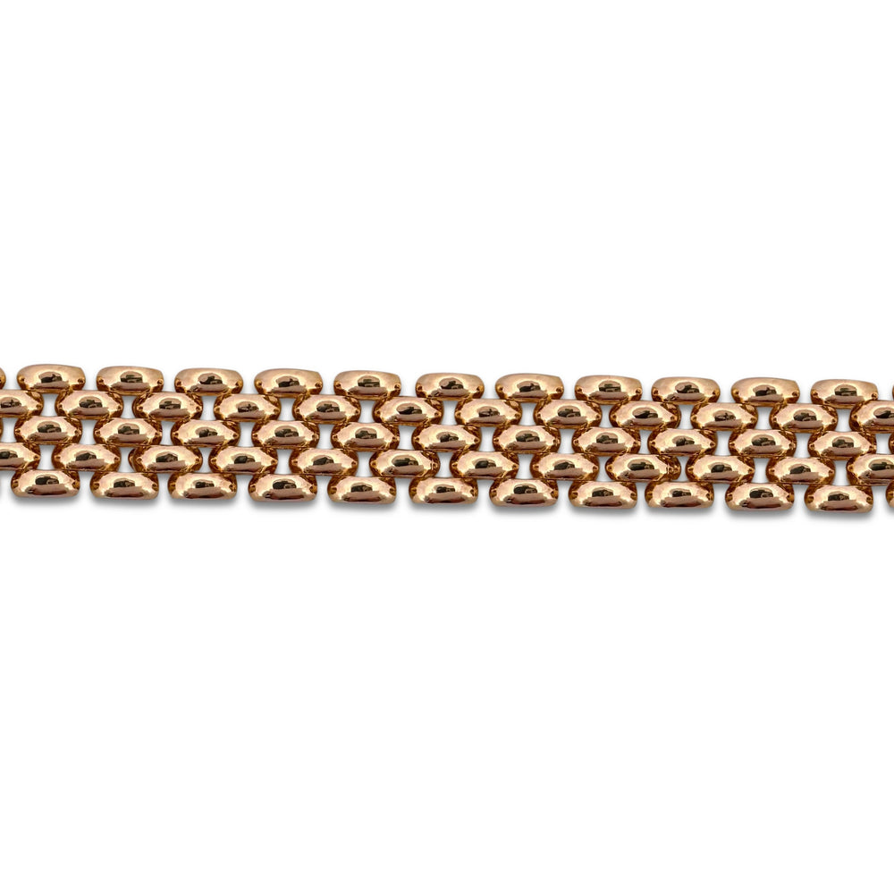 Panther Link Bracelet in 14k Yellow Gold