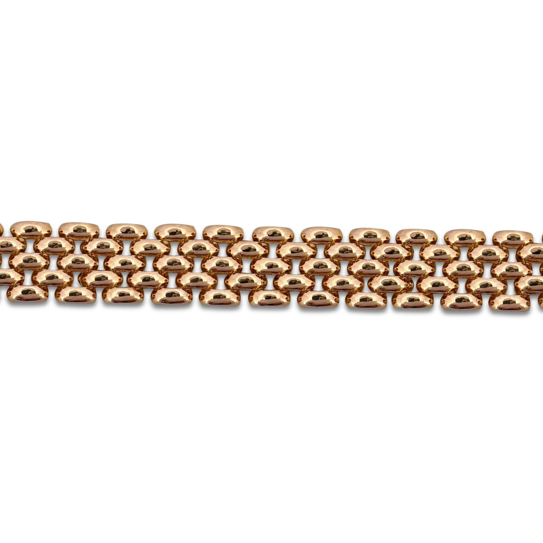 Panther Link Bracelet in 14k Yellow Gold