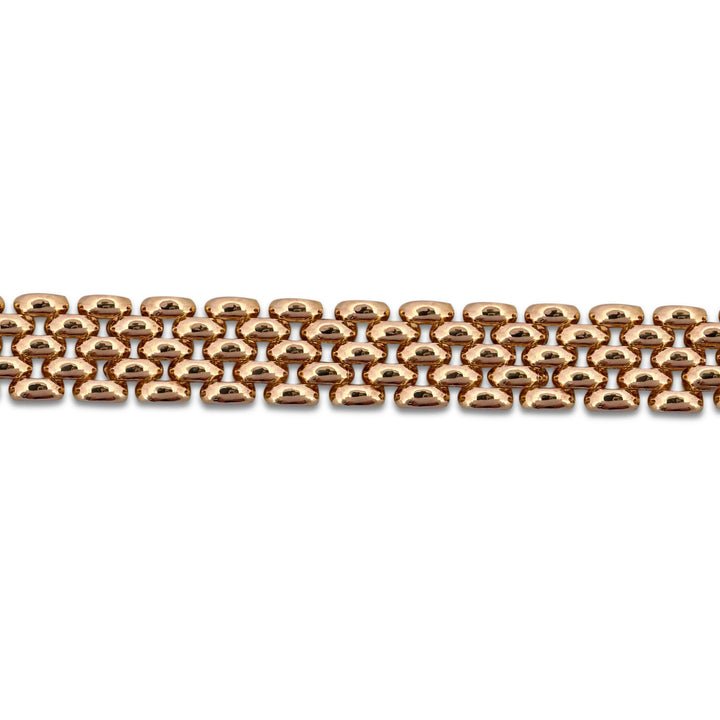Panther Link Bracelet in 14k Yellow Gold
